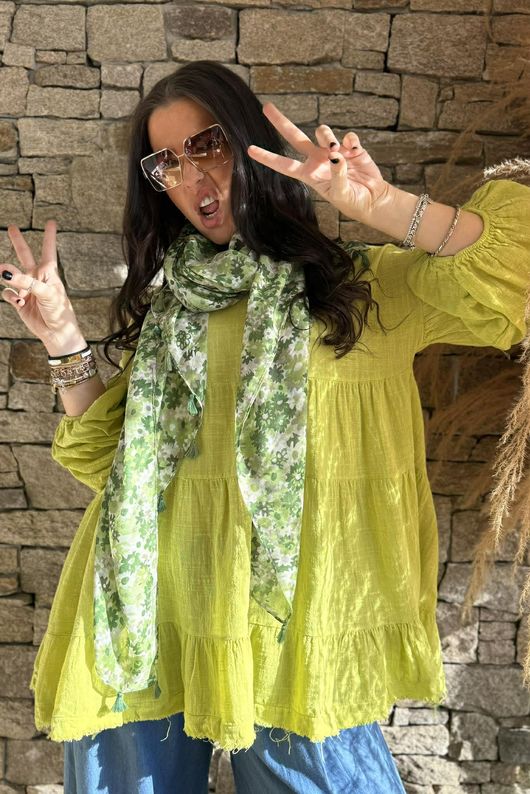 Woodstock Tassel Scarf Forest